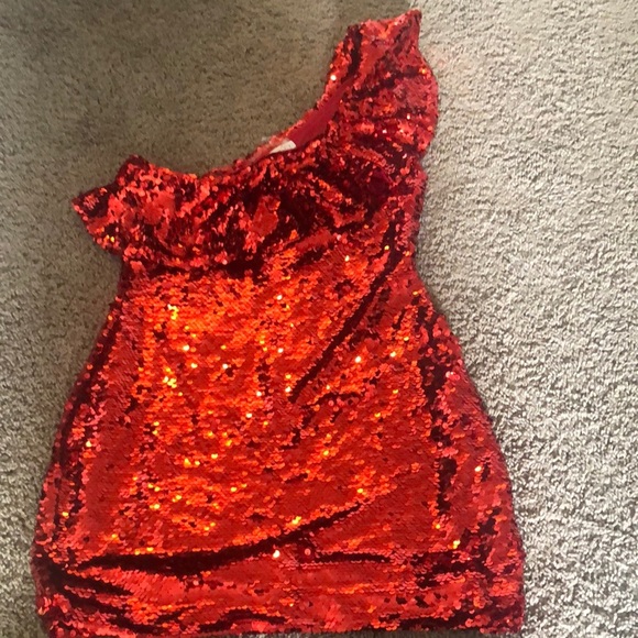 Leith One Shoulder Sequin Mini Dress - Picture 3 of 4